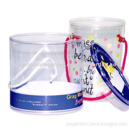 Clear PVC box, tube, oval